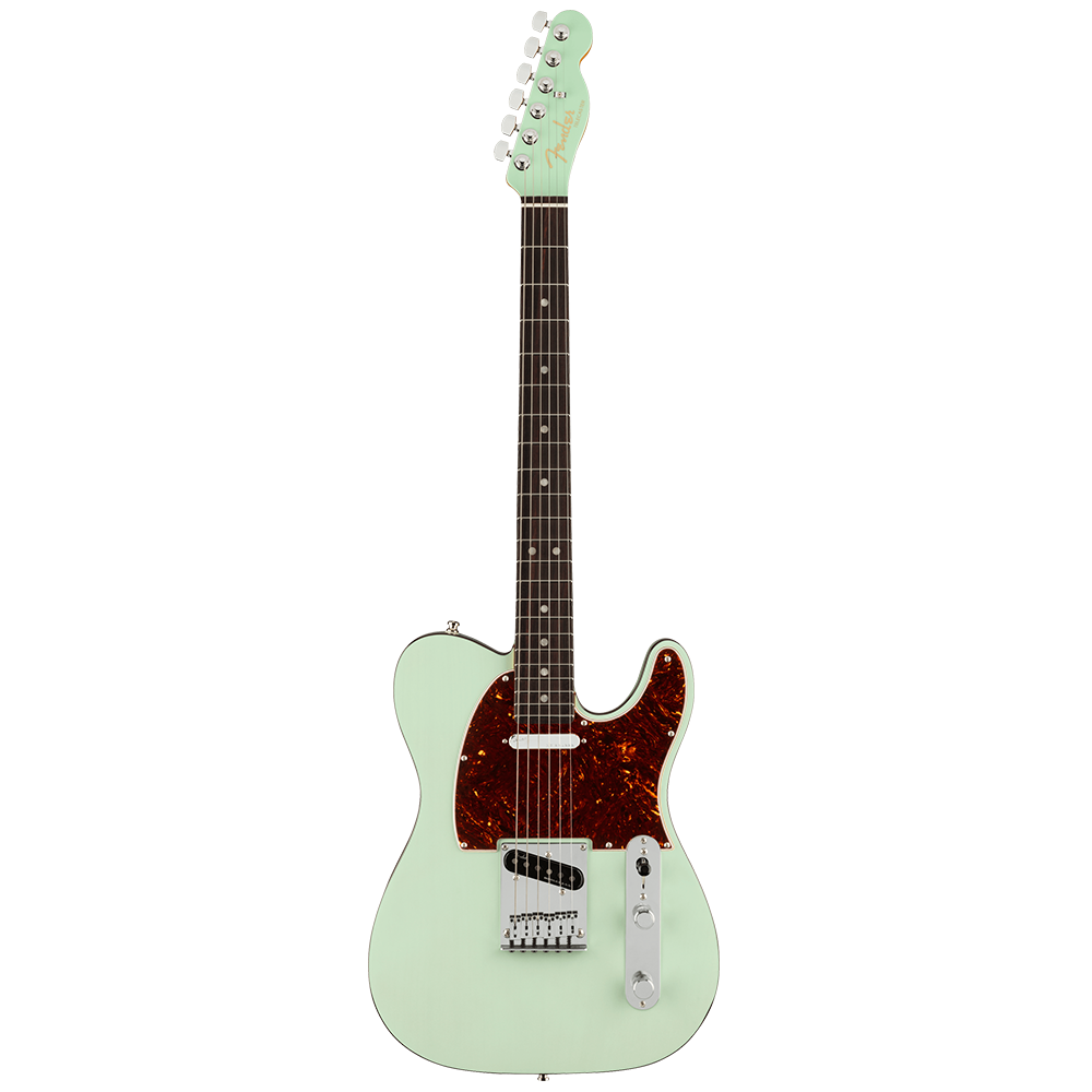 Fender American Ultra Luxe Telecaster Rosewood Transparent Surf Green