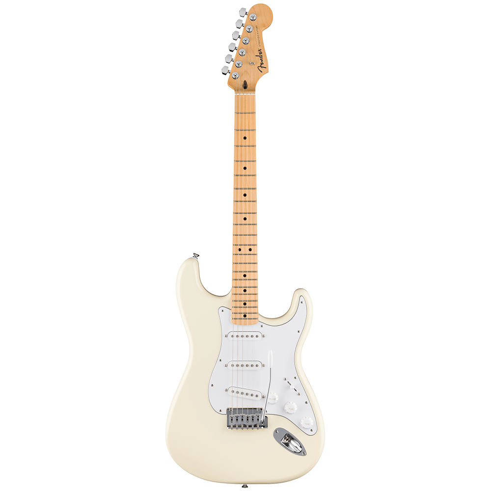 Fender Standard Stratocaster Maple White Pickguard Olympic White