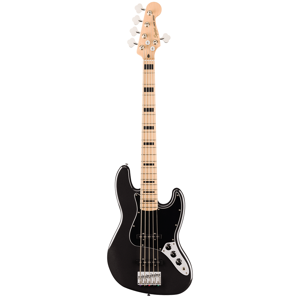 Fender Squier Affinity Series Active Jazz Bass V Maple Black Metallic