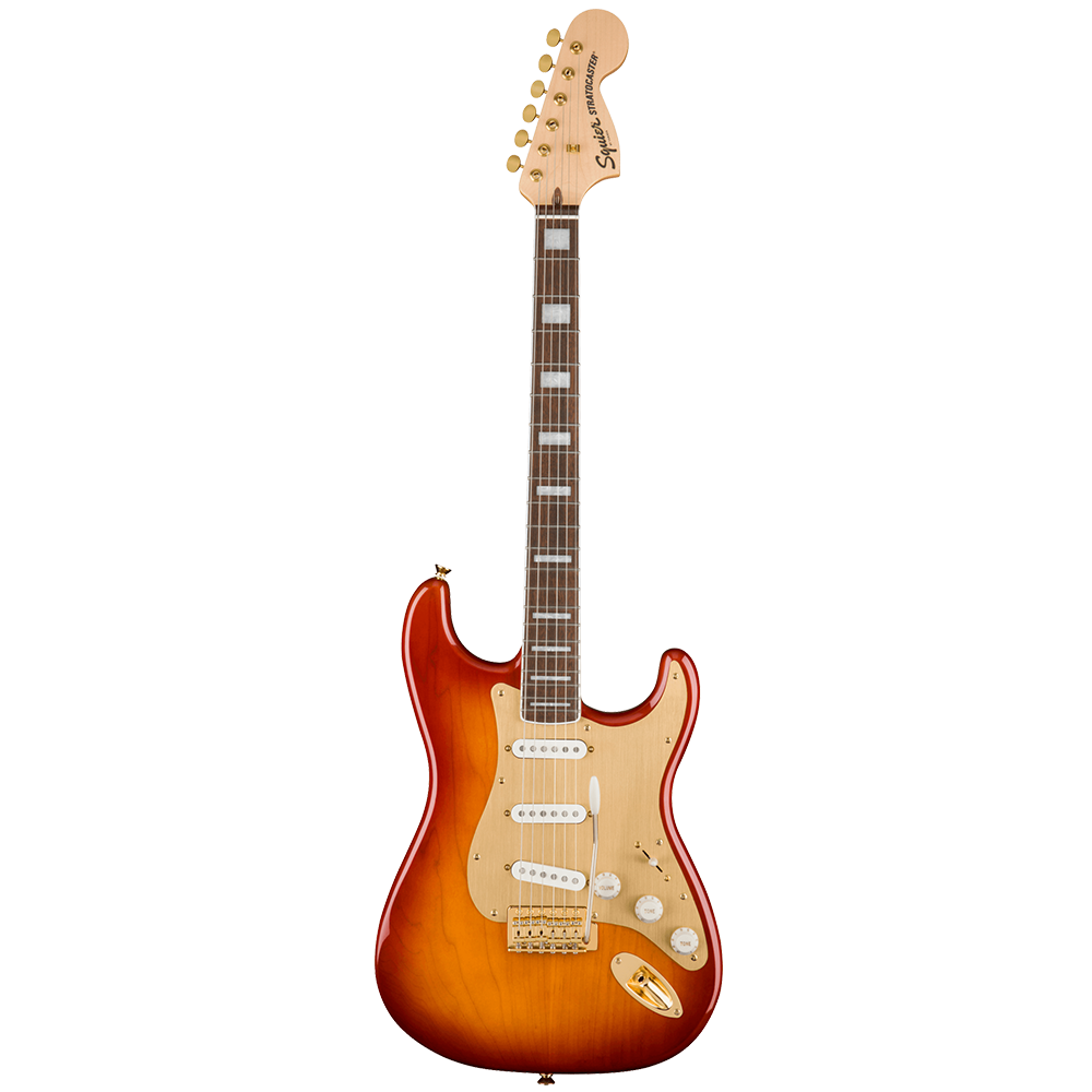 Fender Squier 40th Anniversary Stratocaster Gold Edition Laurel Sienna Sunburst