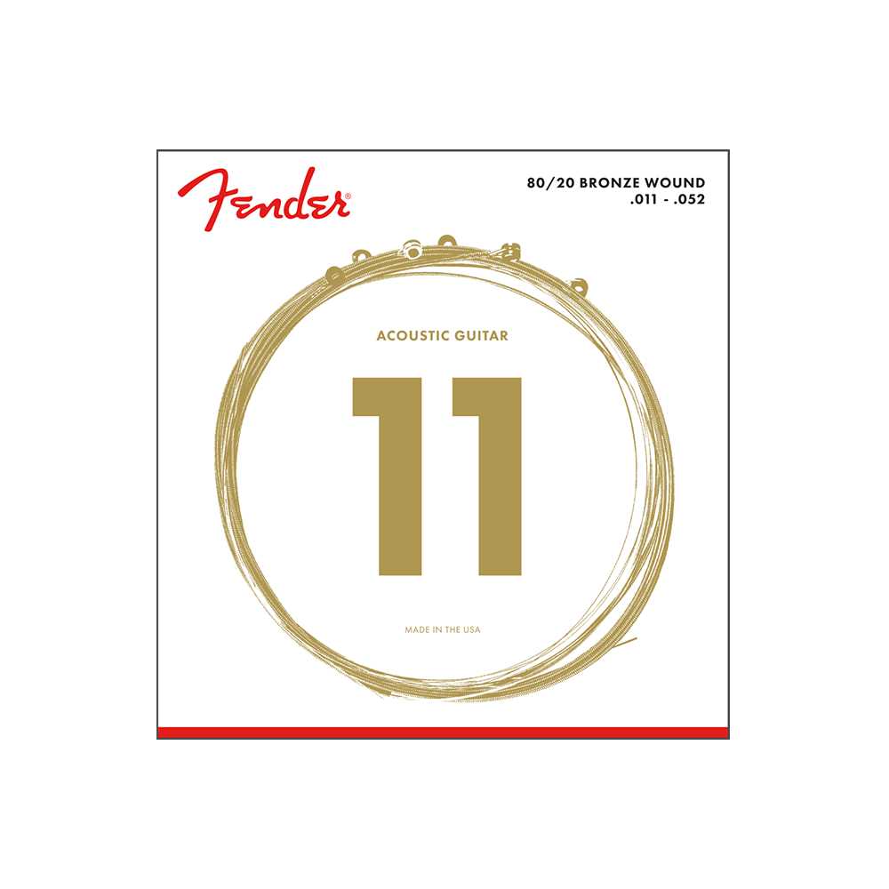 Fender Acoustic Guitar String 80/20 Bronze .011-.052 70CL