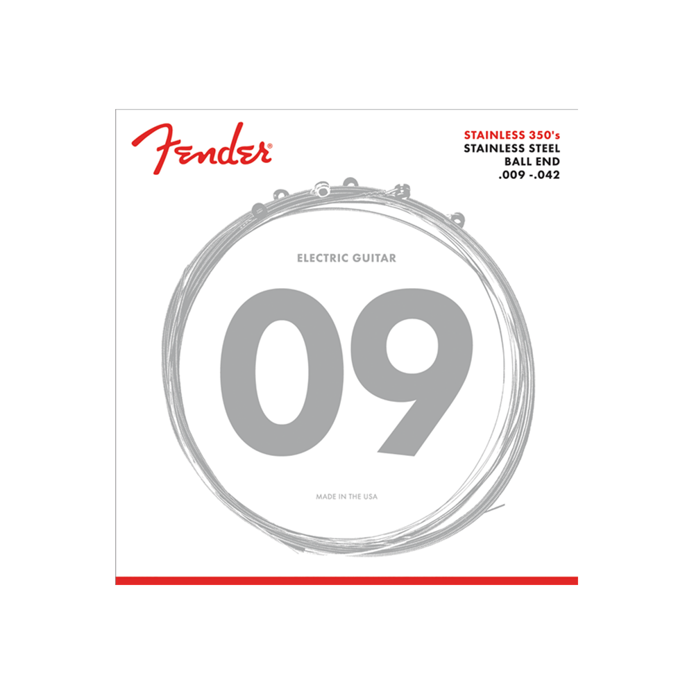 Fender Electric Guitar String Stainless Steel 350'S .009-.042 350L