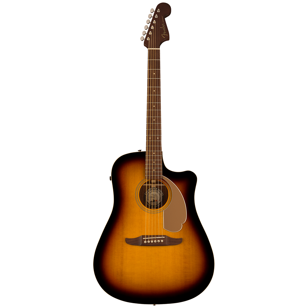 Fender Redondo Player Walnut Gold Pickguard Semi Acoustic Guitar