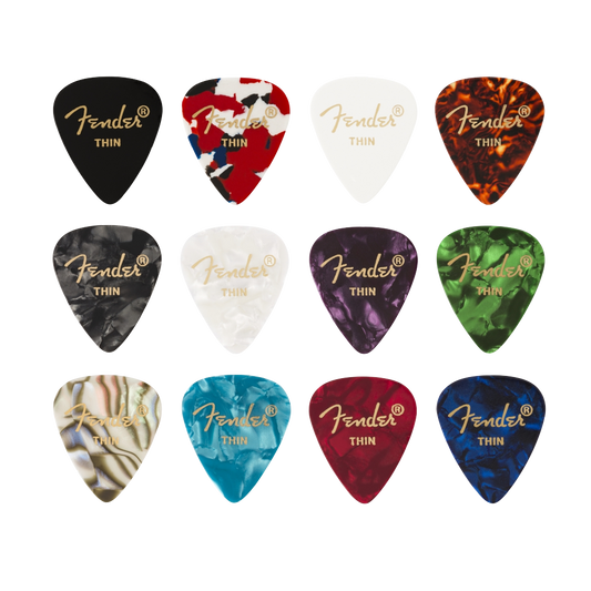 Fender 351 Celluloid Medley 12 Picks