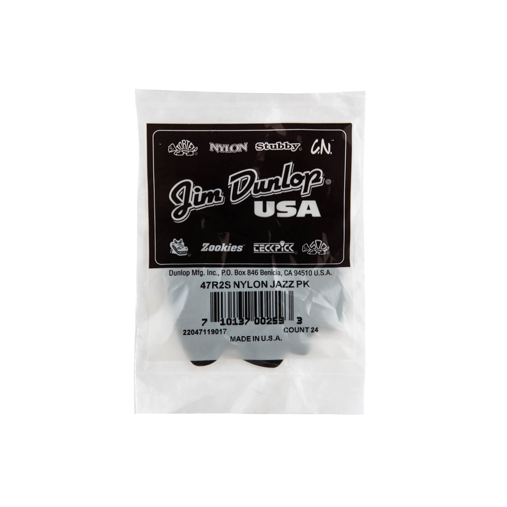 DUNLOP 47R2S PICKS NYLON JAZZ PICKS