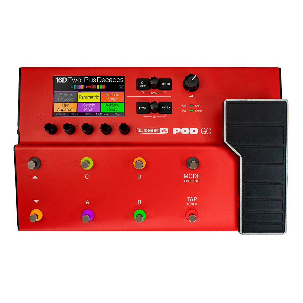 Line 6 Pod Go Multi-Effects Guitar Processor P34-1 LIMITED EDITION RED – Reemal Investrade Co