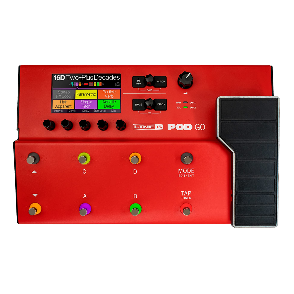 Line 6 Pod Go Multi-Effects Guitar Processor P34-1 LIMITED EDITION RED