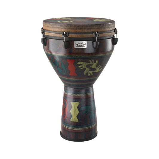 Remo DJ001424 Djembe Key Tuned 14" Diameter 25" Height Adinkra Finish
