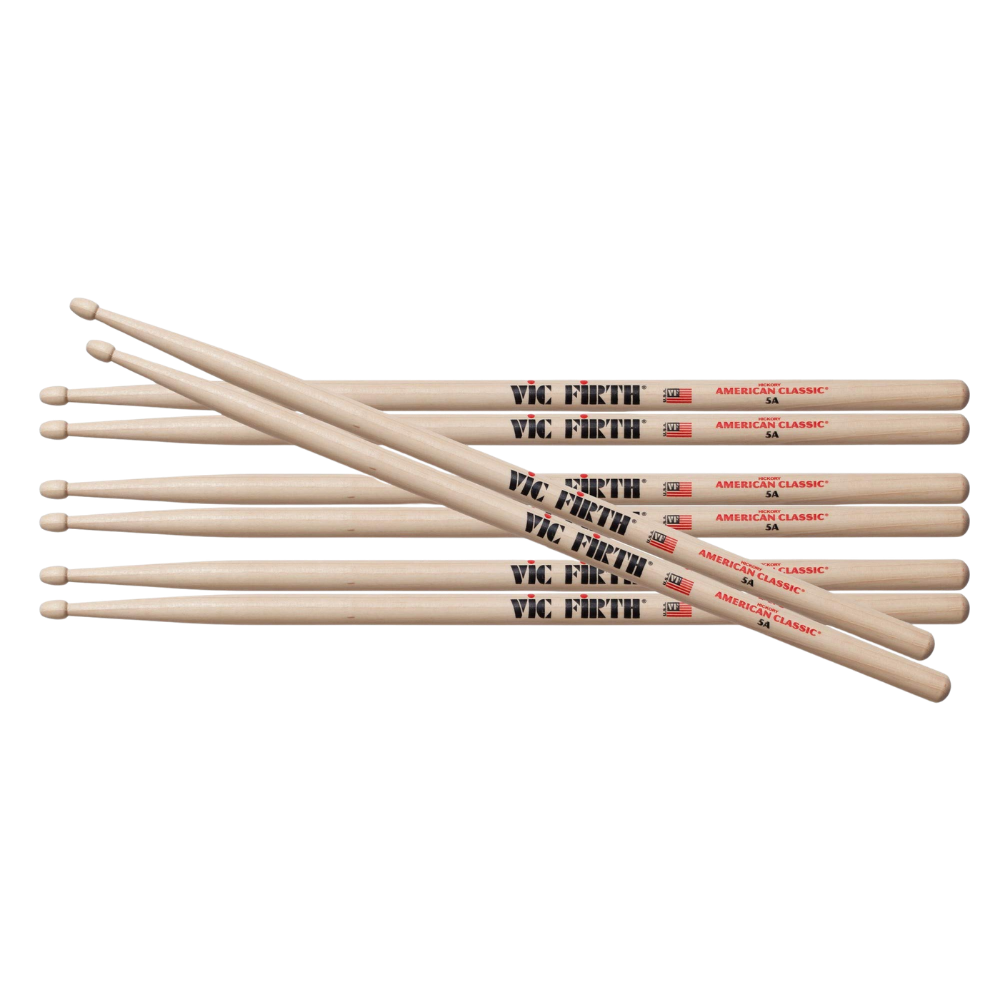 Vic Firth Drumstick Value Pack of 4 5A P5A.3-5A.1