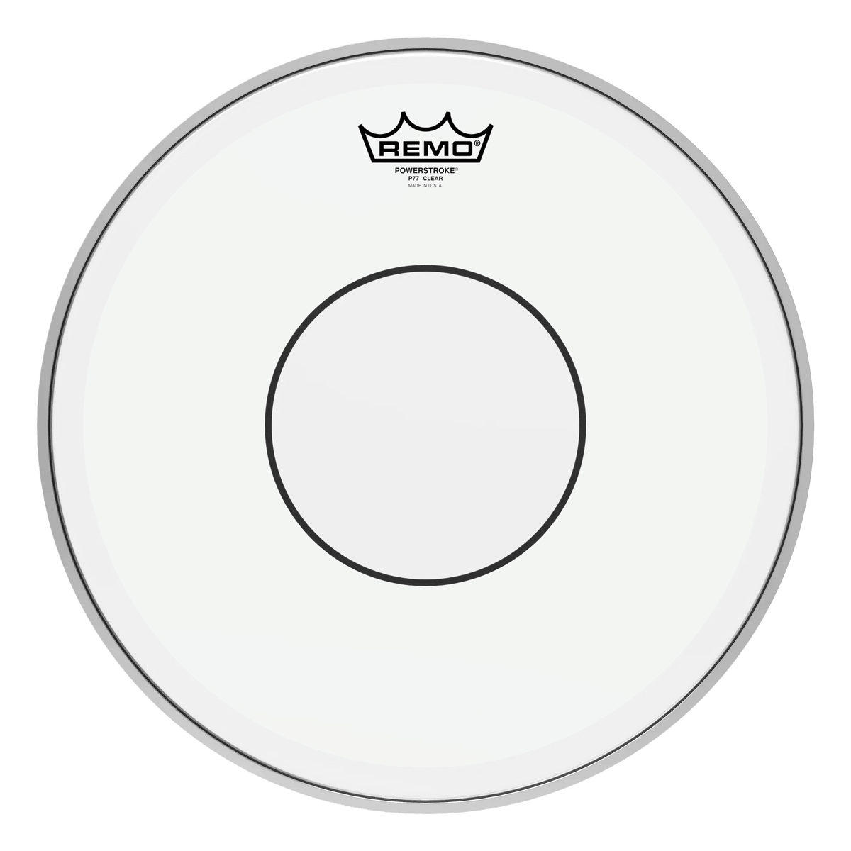 Remo Powerstroke 77 Clear Crimplock Hoop Clear Dot