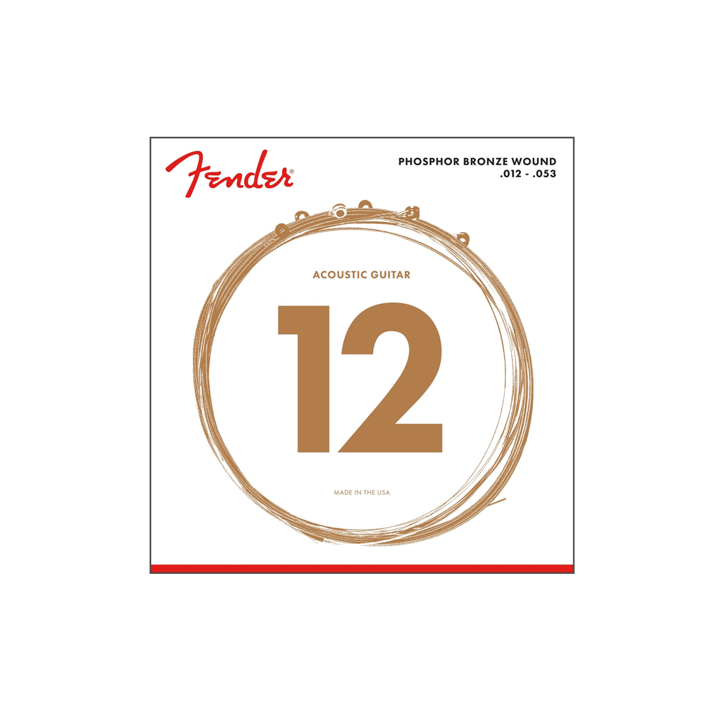 Fender 60L Phosphor Bronze Acoustic Strings 12 - 53