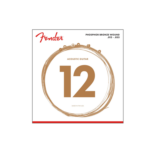 Fender 60L Phosphor Bronze Acoustic Strings 12 - 53