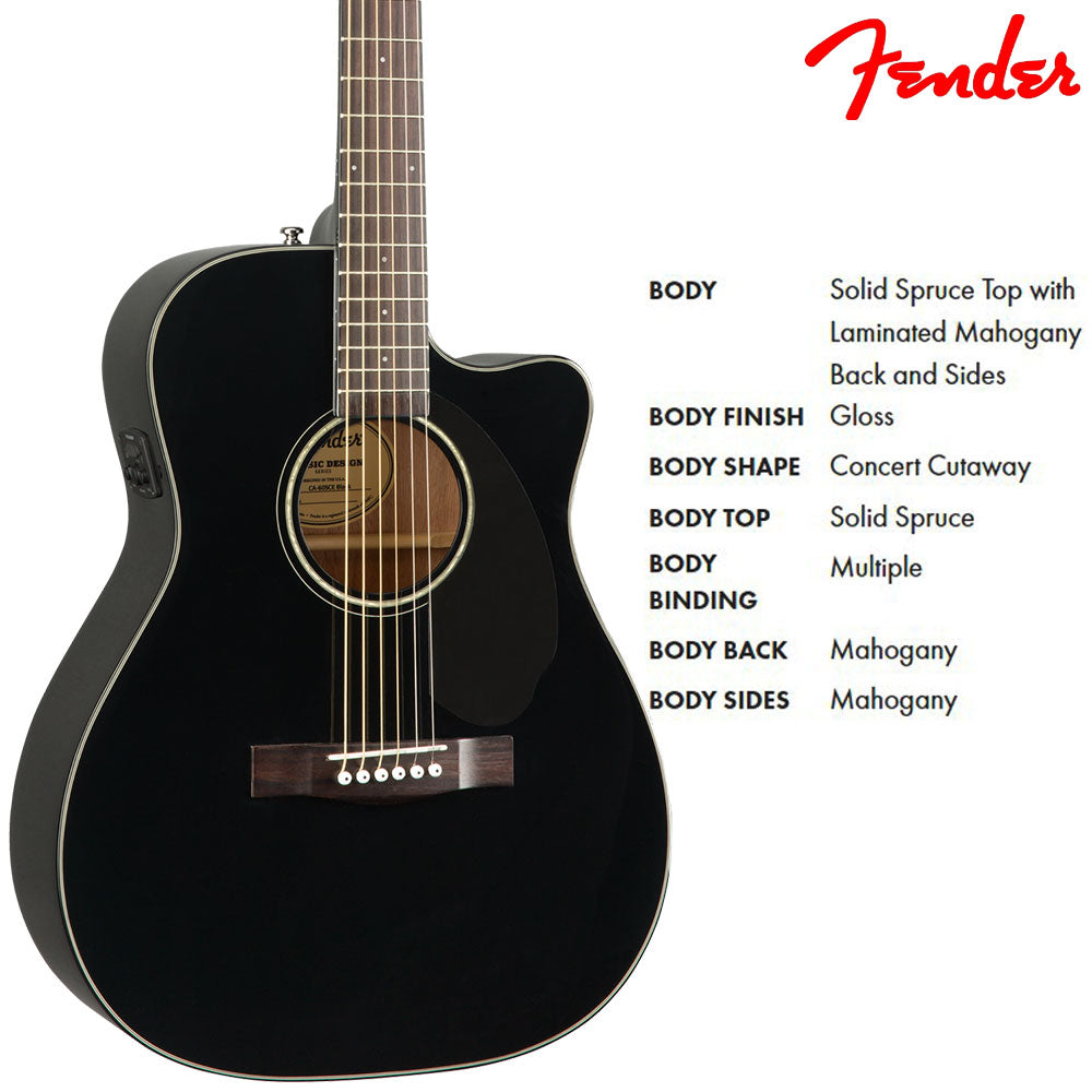 Fender Concert Cutaway Electronics CC60SCE Semi Acoustic Guitar