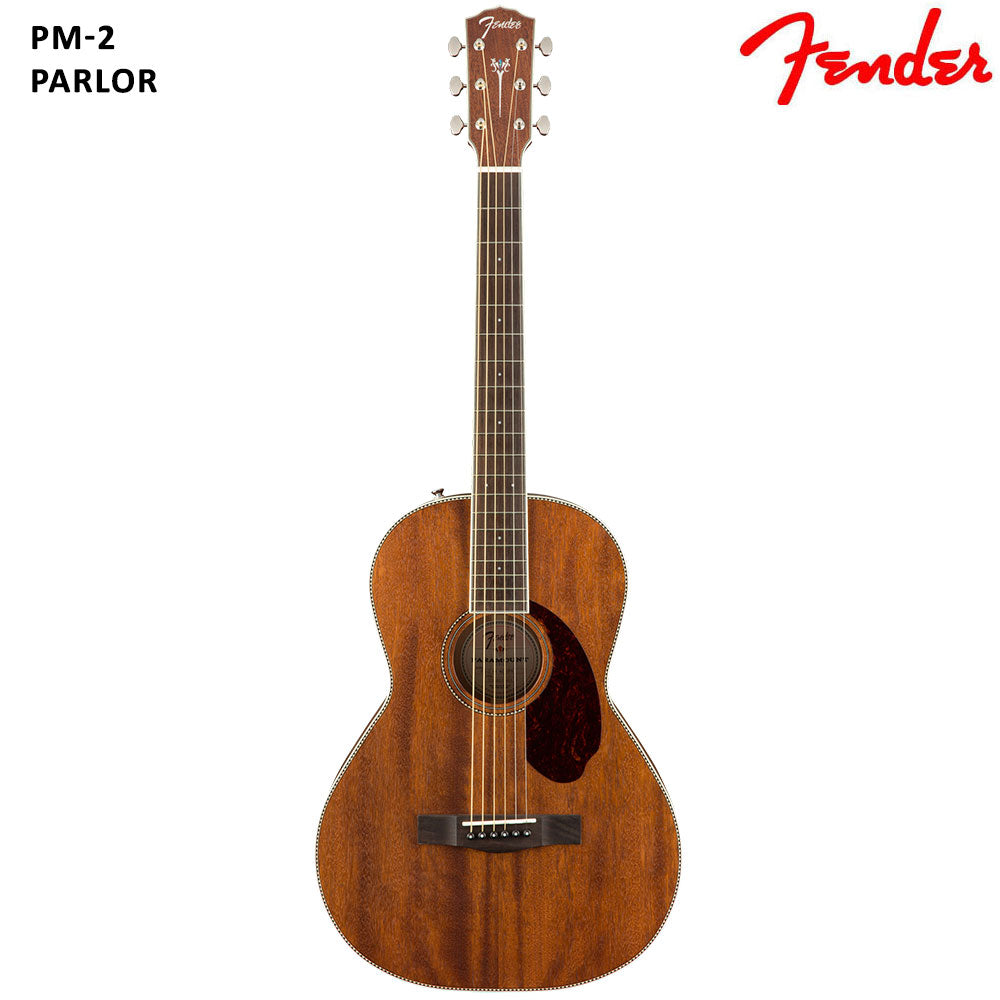 Fender PM 2 Mahogany Parlor Acoustic Guitar W/Case