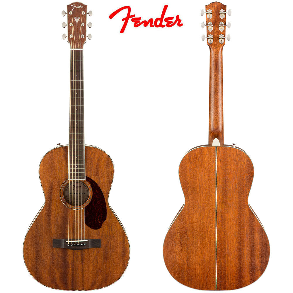Fender PM 2 Mahogany Parlor Acoustic Guitar W/Case
