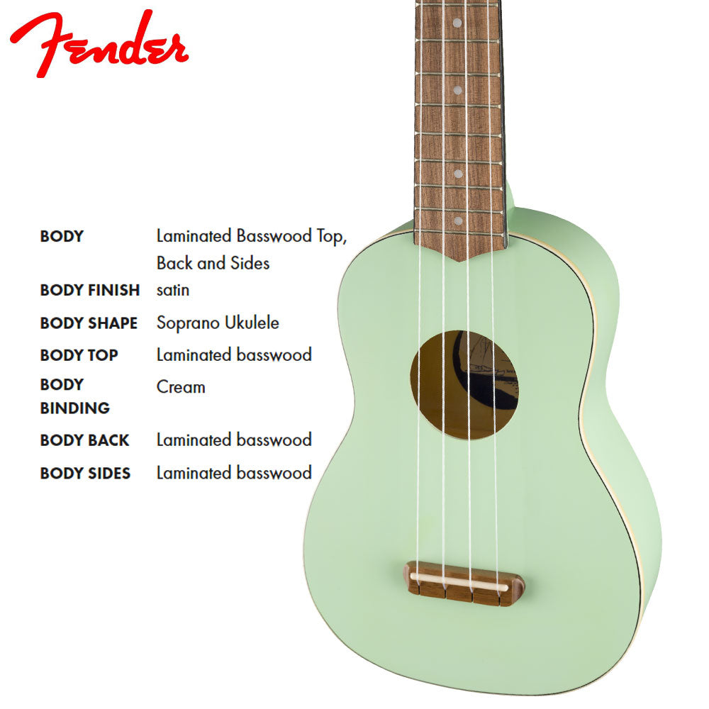 Fender Venice Soprano Ukulele Walnut