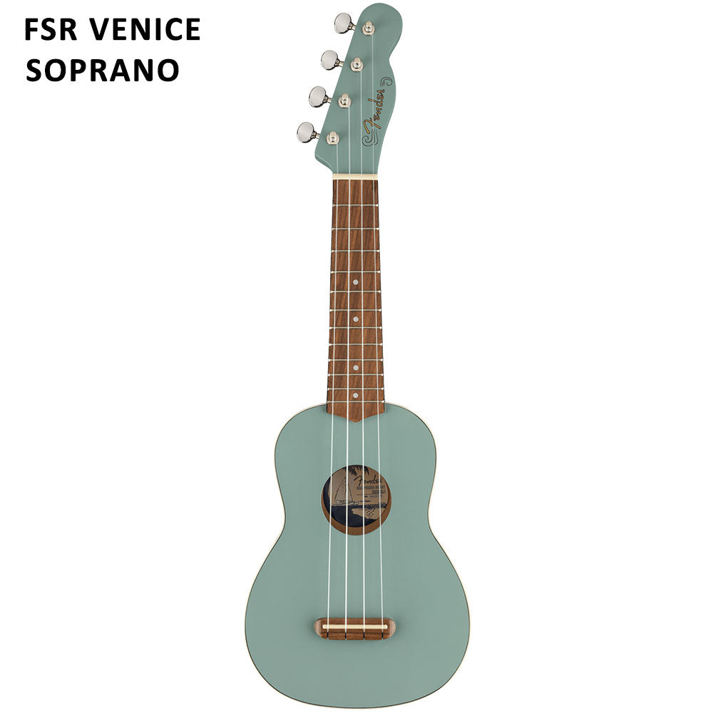 Fender FSR Venice Soprano Sonic Grey Ukulele Walnut