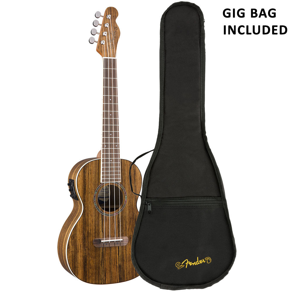 Fender Rincon Tenor Natural Ukulele W/Fishman Preamp & Gigbag