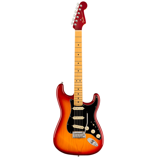 Fender American Ultra Luxe Stratocaster Maple Plasma Red Burst