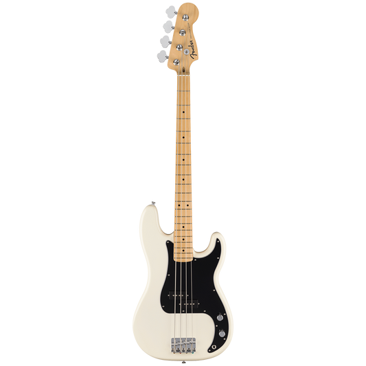 Fender Standard Precision Bass Maple Black Pickguard Olympic White