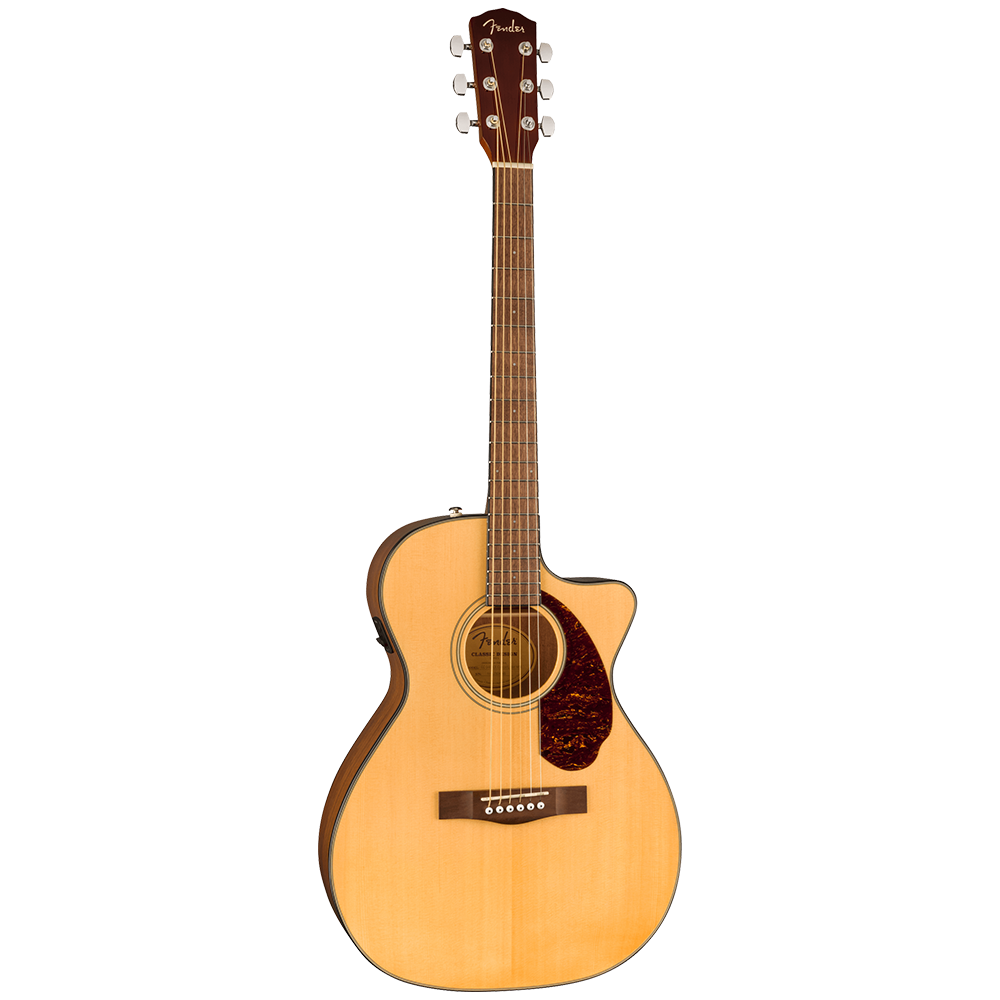 Fender CC-140SCE Concert Walnut Semi Acoustic Guitar Natural W/Case