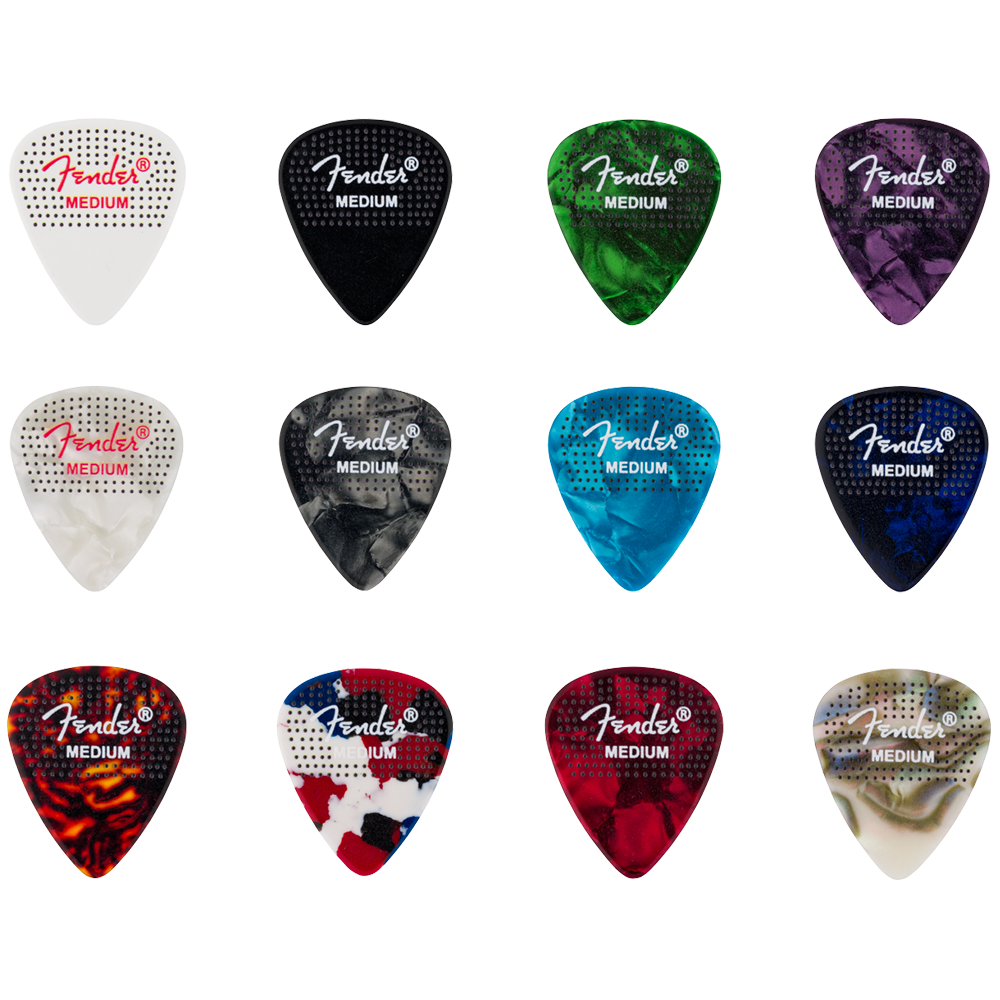 Fender Dotted Celluloid Picks 351 Shape Medium - 12 Pack