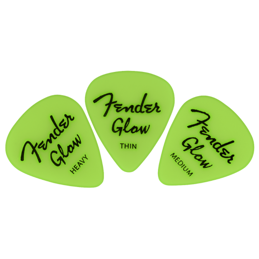 Fender Glow In The Dark 351 Picks, 12-Pack