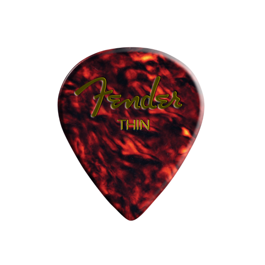 Fender Classic Celluloid Picks Thin 551 Shape - 12 Pack