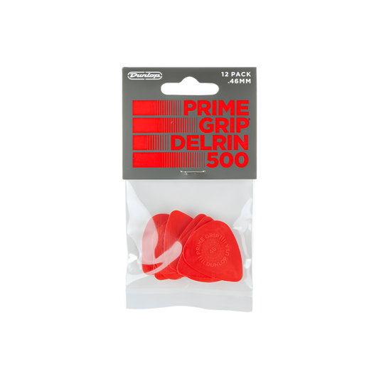 Dunlop Guitar Pick Prime Grip Delrin 500 12 Pack