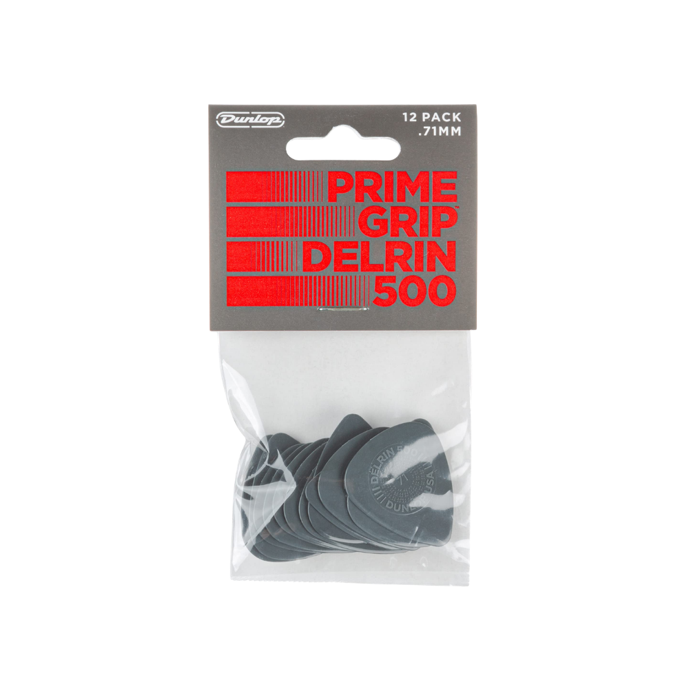 Dunlop Guitar Pick Prime Grip Delrin 500 12 Pack