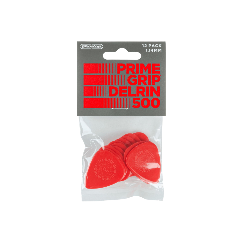 Dunlop Guitar Pick Prime Grip Delrin 500 12 Pack
