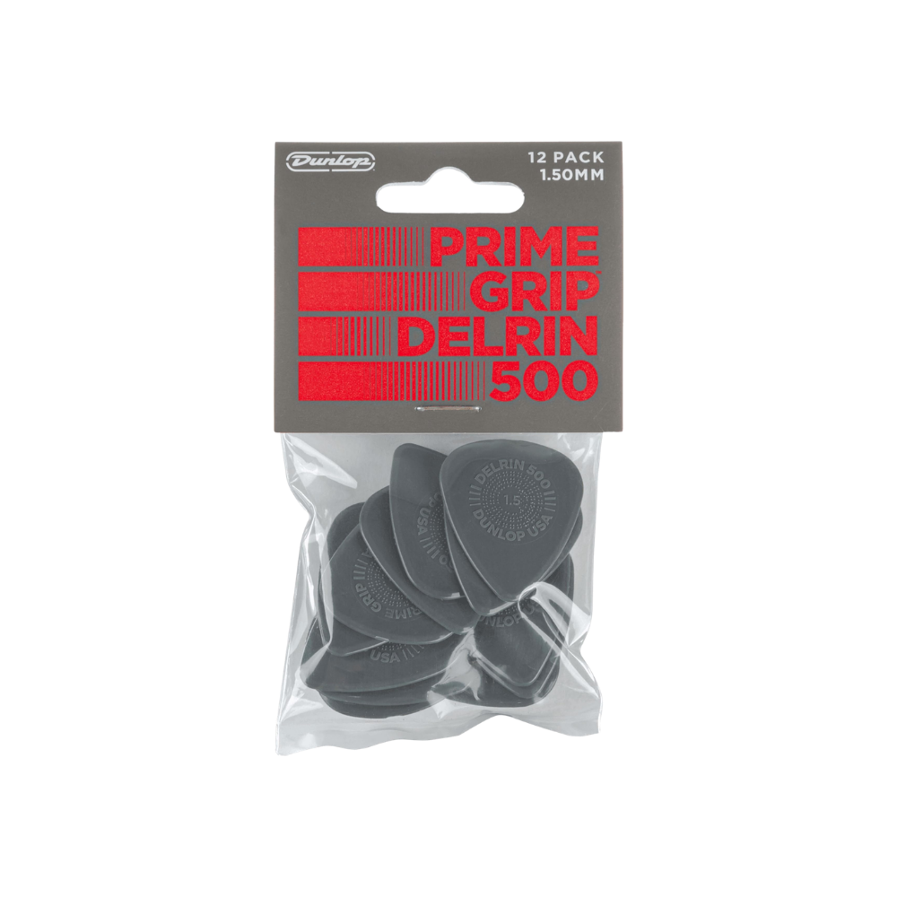 Dunlop Guitar Pick Prime Grip Delrin 500 12 Pack
