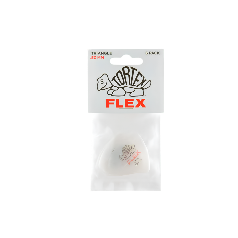 Dunlop Guitar Pick Tortex Flex Triangle 6 Pack