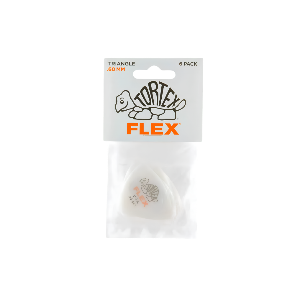 Dunlop Guitar Pick Tortex Flex Triangle 6 Pack