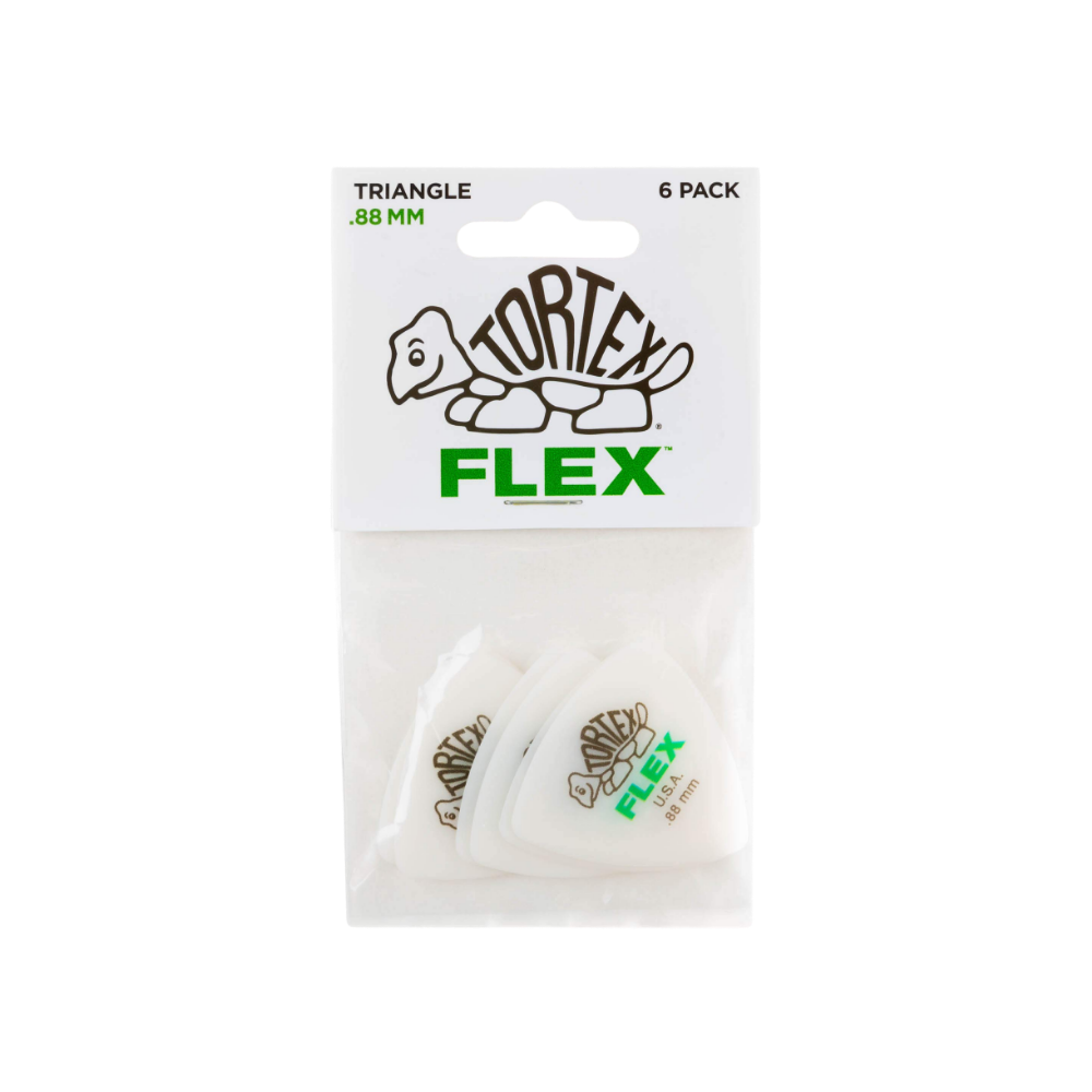 Dunlop Guitar Pick Tortex Flex Triangle 6 Pack