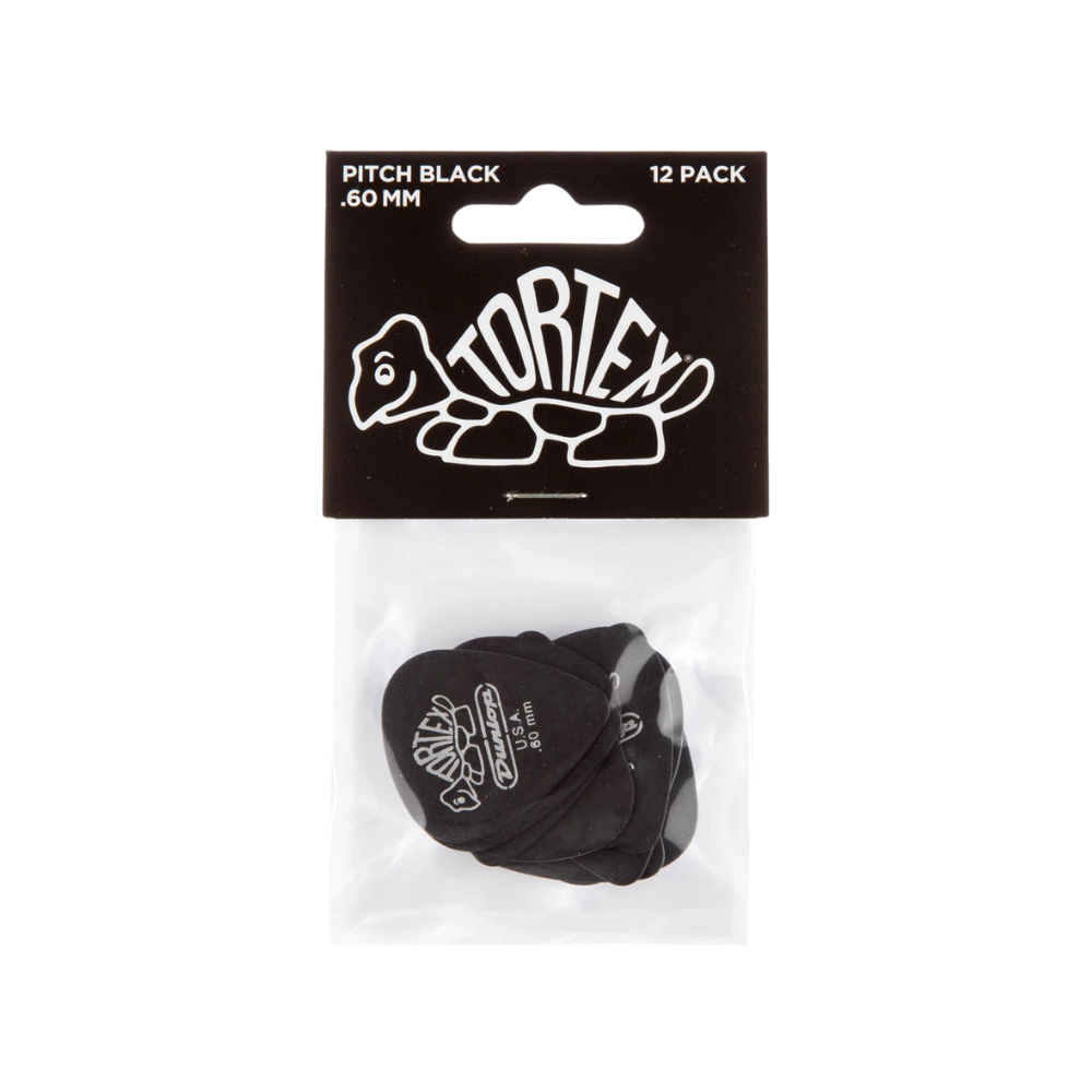 Dunlop Guitar Pick Tortex Pitch Black Standard - 72 Pack 488R