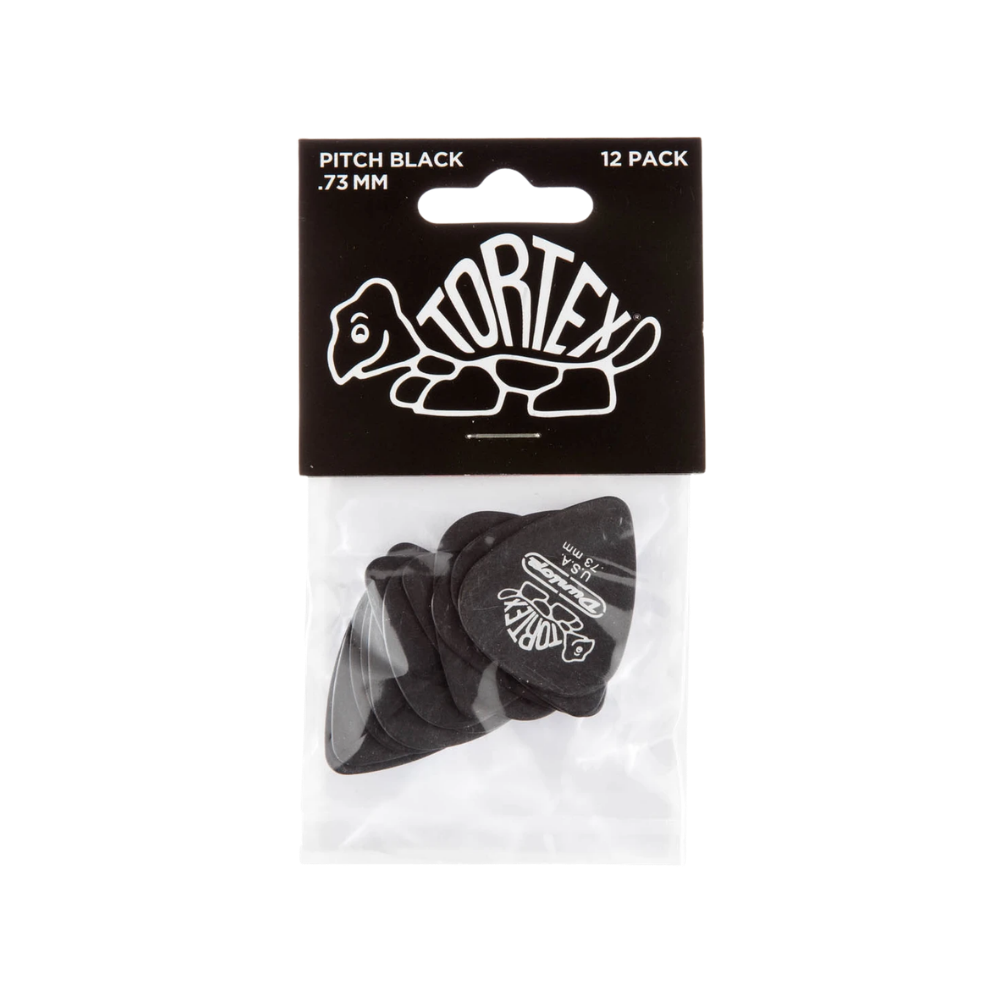Dunlop Guitar Pick Tortex Pitch Black Standard - 72 Pack 488R