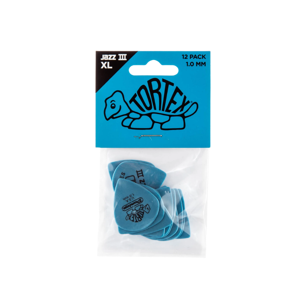 Dunlop Guitar Pick Tortex Jazz III XL 12 Pack