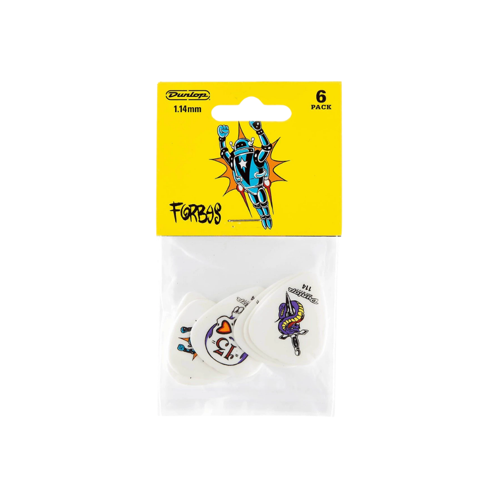 Dunlop Guitar Pick Blackline Standard Forbes S1 6 Pack