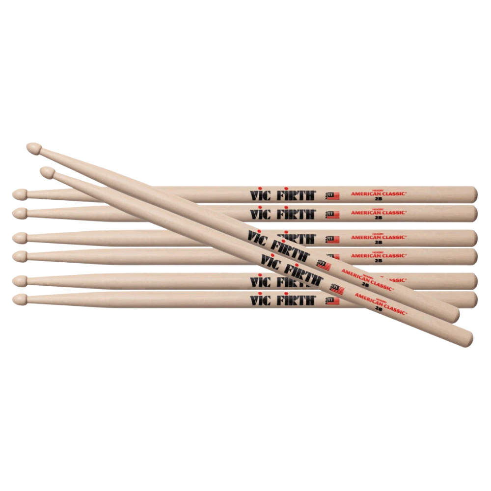 Vic Firth Drumstick Value Pack of 4 2B P2B.3-2B.1