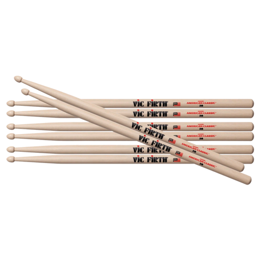 Vic Firth Drumstick Value Pack of 4 2B P2B.3-2B.1
