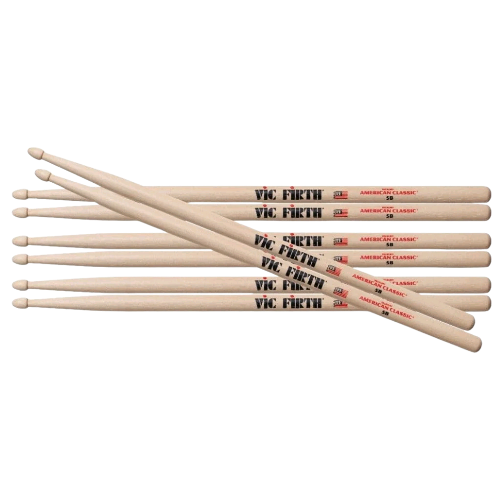 Vic Firth Drumstick Value Pack of 4 5B P5B.3-5B.1