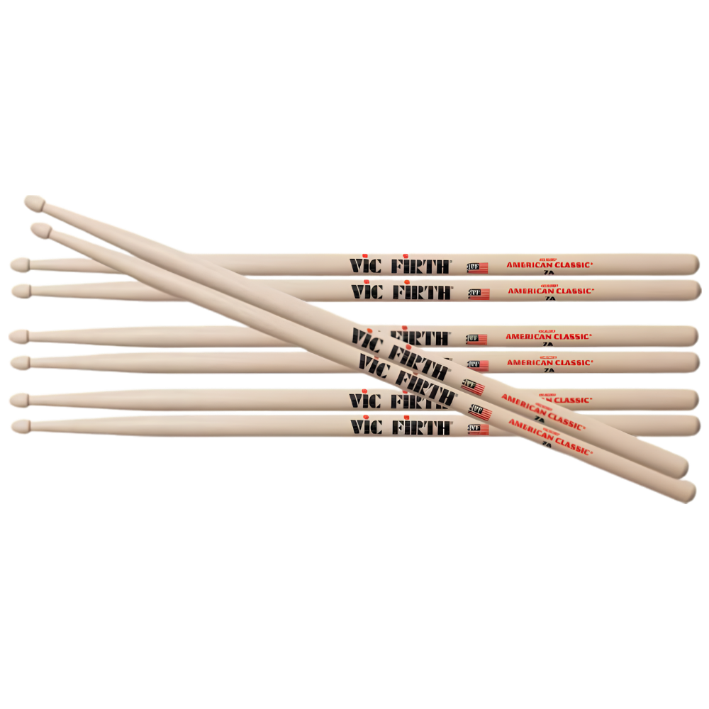 Vic Firth Drumstick Value Pack of 4 7A P7A.3-7A.1