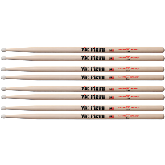 Vic Firth Drumstick Value Pack of 4 7A Nylon P7AN.3-7AN.1