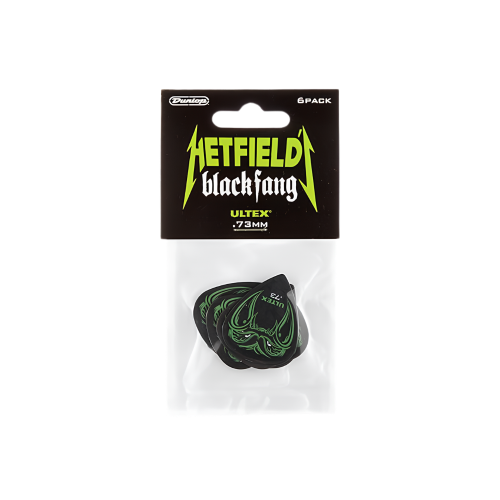 Dunlop Guitar Pick Black Fang Gauge 6 Pack