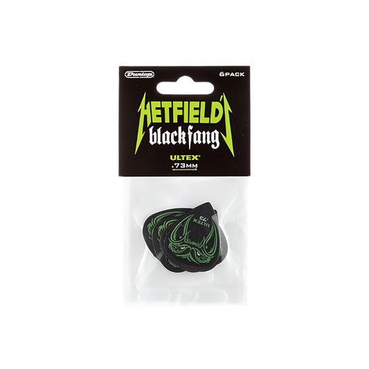 Dunlop Guitar Pick Black Fang Gauge 6 Pack