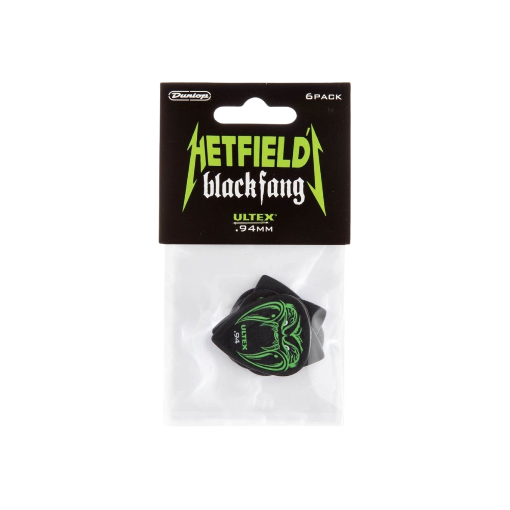 Dunlop Guitar Pick Black Fang Gauge 6 Pack