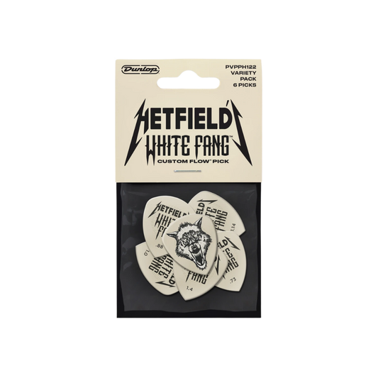 Dunlop Guitar Pick Hetfield White Fang Custom Flow 6 Pack PVPPH122
