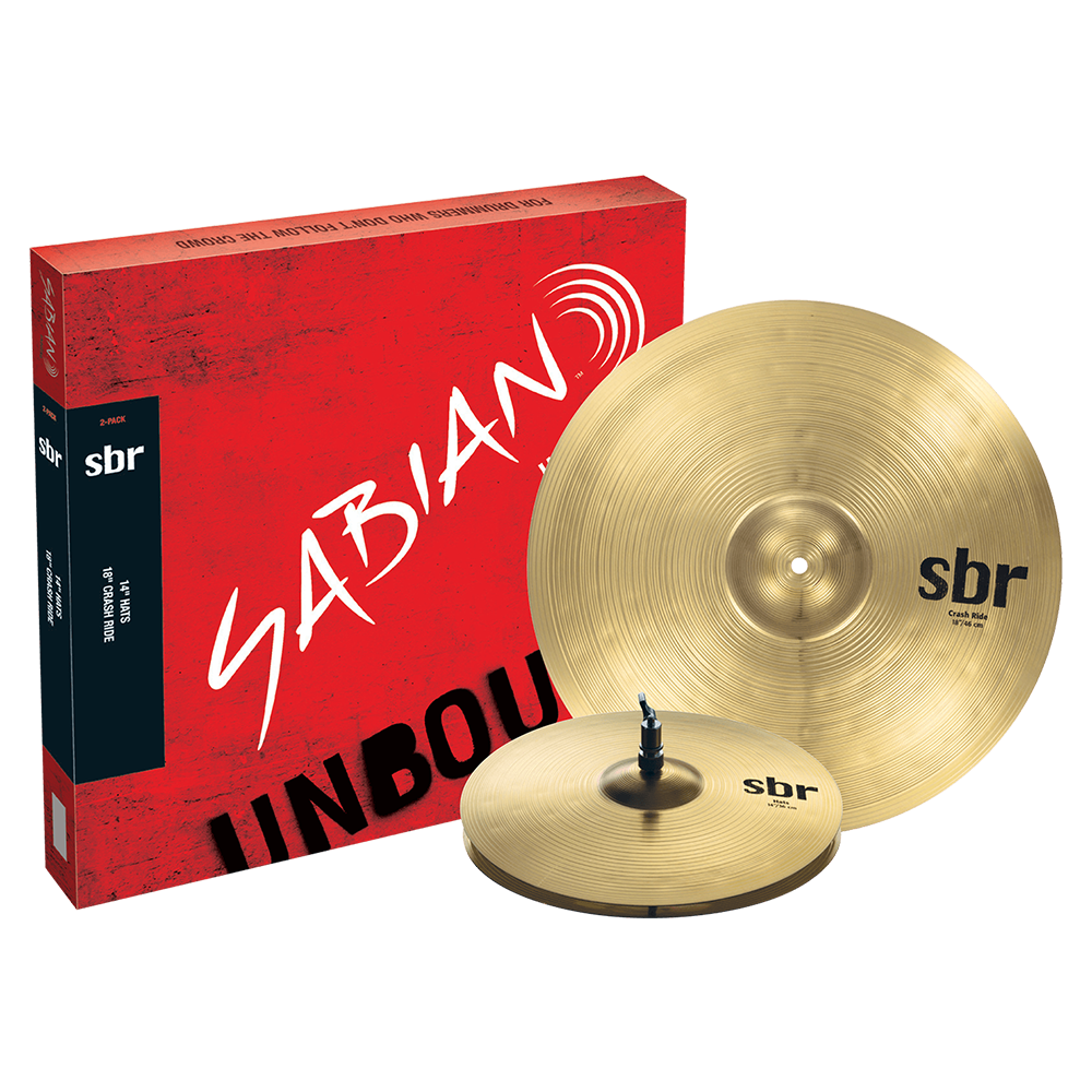 Sabian SBR5002 Cymbal 2 Pack ( 14" Hat & 18" Crash Ride )