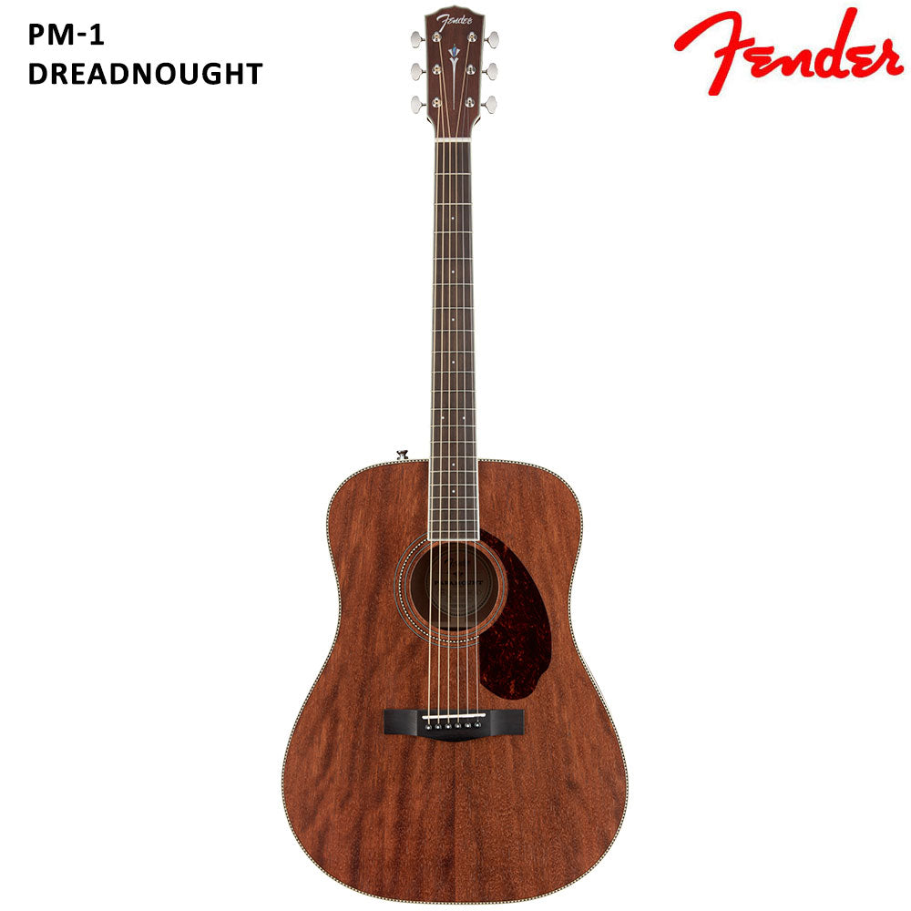 Fender PM 1 Mahogany Dreadnought Acoustic Guitar W/Case